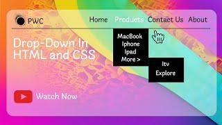 How To Make a Drop-Down Menu Using HTML and CSS | HTML Website Tutorials | Web Design