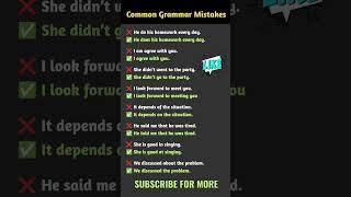 Common Mistakes in English. Basic to Advanced English Grammar. English for IELTS, Exams & Daily Use