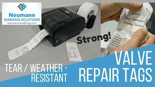 Make your own Valve Repair Tags-Tear Resistant EASY, FAST, STRONG!