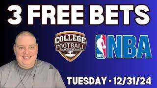 Tuesday 3 Free Picks & Betting Predictions - 12/31/24 l Craig's Picks & Parlays l #bettingpicks