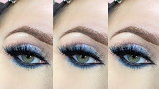 BLUE SMOKEY CAT EYELINER | #shorts #eyeshadowtutorial