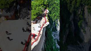 Beautiful and Adventures MOUNT HUASHAN 华山西峰太华索道 #mountains #touristplace #travel