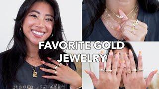 MY GOLD JEWELRY COLLECTION! My Top Favorites / Most Worn + a Mini Hair Routine!