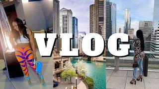 VLOG | LUXURY APARTMENT SHOPPING IN CHICAGO + AIRE CHICAGO ROOFTOP RELAUNCH EVENT + FABRIC SHOPPING