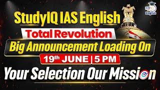 A Revolution is Loading......For Your UPSC Resolution!! | StudyIQ IAS English