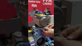 The top actuated butterfly valve assembly 🪛 #valve #engineering #actuator #maintenance #actuation