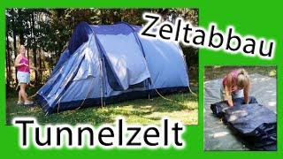 Zeltabbau | 4 Personen Tunnelzelt | Abbauroutine | Tutorial