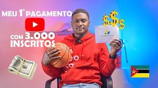 RECEBI O PRIMEIRO PAGAMENTO do YOUTUBE | QUANTO GANHA YOUTUBER DE MOÇAMBIQUE - ÁFRICA 