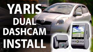 How to: Hardwire dash camera front & rear w/ parking mode Toyota Yaris (Vitz)