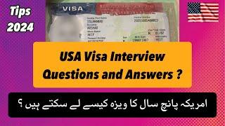 USA B1/B2 interview Questions & Answers 2024 ? Tips to Get USA Visa 100%