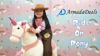 Ride on Pony Toy Ride on Unicorn Ride on horse by Armadadeals