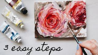 How to Paint a Rose in Acrylics 3 Easy Steps