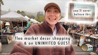 flea market shopping & an UNINVITED GUEST!!