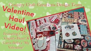 Country Craft Creations Design Team Haul! Carta Bella's "My Valentine" & CCC's "Cupid's Heart"