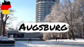 ️️ SUNNY SNOW WALK in WITTELSBACHER PARK 2022 | AUGSBURG | GERMANY