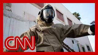 Syrian hazmat team shows CNN inside of what appears to be a former chemical lab