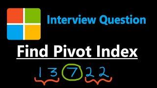 Find Pivot Index - Leetcode 724 - Python