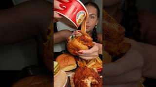 FULL VIDEO POSTED TO MY CHANNEL ️‍ #daveshotchicken #crunchymukbang #foodreview #foodie