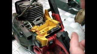 Бензопила глохнет при нажатии на газ №2 РАБОТАЛА БЕЗ ФИЛЬТРА/Chainsaw stalls when pressing on gas