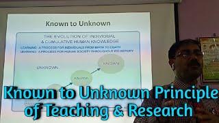 Known to Unknown Principle of Teaching & Research