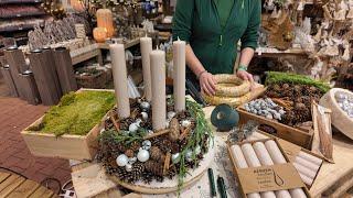 DIY-Adventskranz: modern und trotzdem traditionell mit Moos, Zapfen, Kugeln und tollen Kerzen