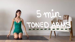 5MIN arm pilates workout (no equipment) // slim & toned arms