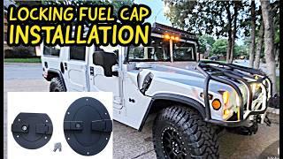 잠금식 연료 캡 설치 – Hummer H1, Humvee, HMMWV - 잠금식 연료 캡 설치