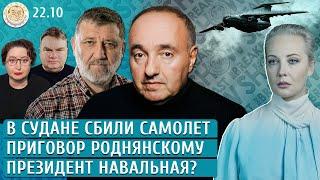 Атака на спиртзаводы, В Судане сбили самолет, Президент Навальная? Роднянский, Пархоменко