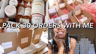 SMALL BUSINESS PACKAGING ORDERS | packing orders for my business, pack and ship orders