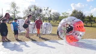 Knockerball Bubble Soccer on a Slip and Slide