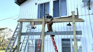 DIY Massive Second Floor Deck in 10 Minutes - Start to Finish - 4k Timelapse