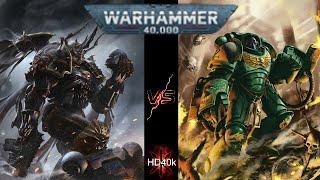 Black Legion Chaos Space Marines Vs Salamanders Space Marines Warhammer 40k 2000 Point Battle Report