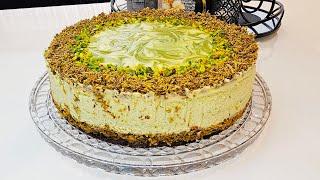 No Bake Dubai Pistachio Chocolate Cheesecake/Dubai Schokoladen Käsekuchen /Torte cremig und lecker 