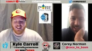 Corey Norman Cage Wars 40 MMA Interview | Carroll's Corner MMA Podcast