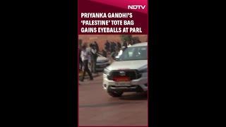 Priyanka Gandhi | Priyanka Gandhi Vadra’s ‘Palestine’ Tote Bag Gains Eyeballs At Parliament