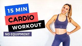 15 MIN CARDIO WORKOUT AT HOME // No Equipment | The Fashion Jogger