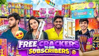 இலவச பட்டாசுகள்Ungalukum venuma video parunga... #crackers #giveaway #vlog