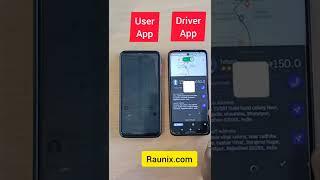 live demo taxi app | how to make app like uber | Raunix