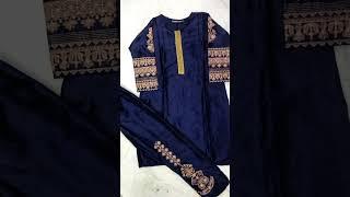  Trendify Presents 2 Pcs women stitched cotton silk tilla embroided suit#summerwearcollection