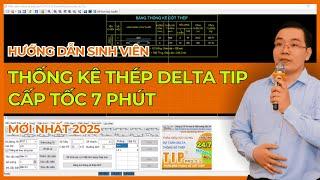 Hướng dẫn thống kê thép Delta TIP cấp tốc 7 phút| Th.S Mai Bá Nhẫn| DTC #deltatip #dtc