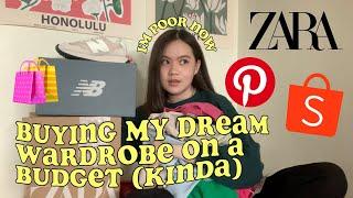 BUYING MY DREAM PINTEREST WARDROBE ON A BUDGET + HAUL 2022 (ZARA, SHOPEE, & MORE) | Alyssa Lyanne