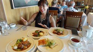 Cunard Dinner Food Tour & Menus at Main Dining Room (Queen Mary 2)