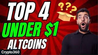 Top 4 Crypto Altcoins UNDER $1 worth investing in now!  #cryptocurrency #investment