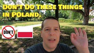 DON'T Do these THINGS in POLAND.