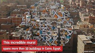 This MASSIVE mural showcases a Cairo community's inner beauty