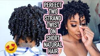 PERFECT TWO STRAND TWISTS ON SHORT NATURAL HAIR!