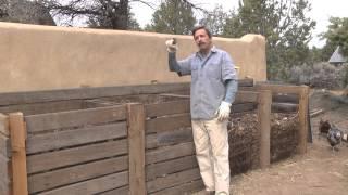 Using compost in the garden.