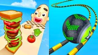 Satisfying Mobile Games ... Count Master, Sandwich Run, Ball Run 2048, Going Balls, Tippy Toe