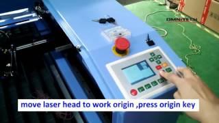 How set laser head auto move work origin postion for mass producing