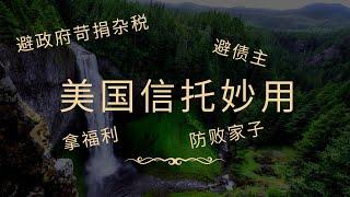 美国信托妙用——避政府苛捐杂税、拿福利、防败家子、避税